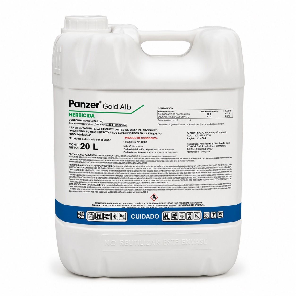 Glifosato (Sal Dimetilamina) Panzer GOLD 20 litros