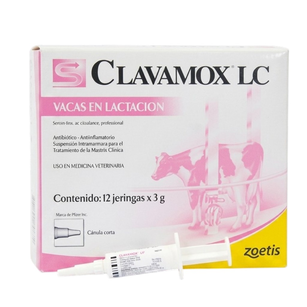 Clavamox LC pomo (Lactancia) caja 12 unidades