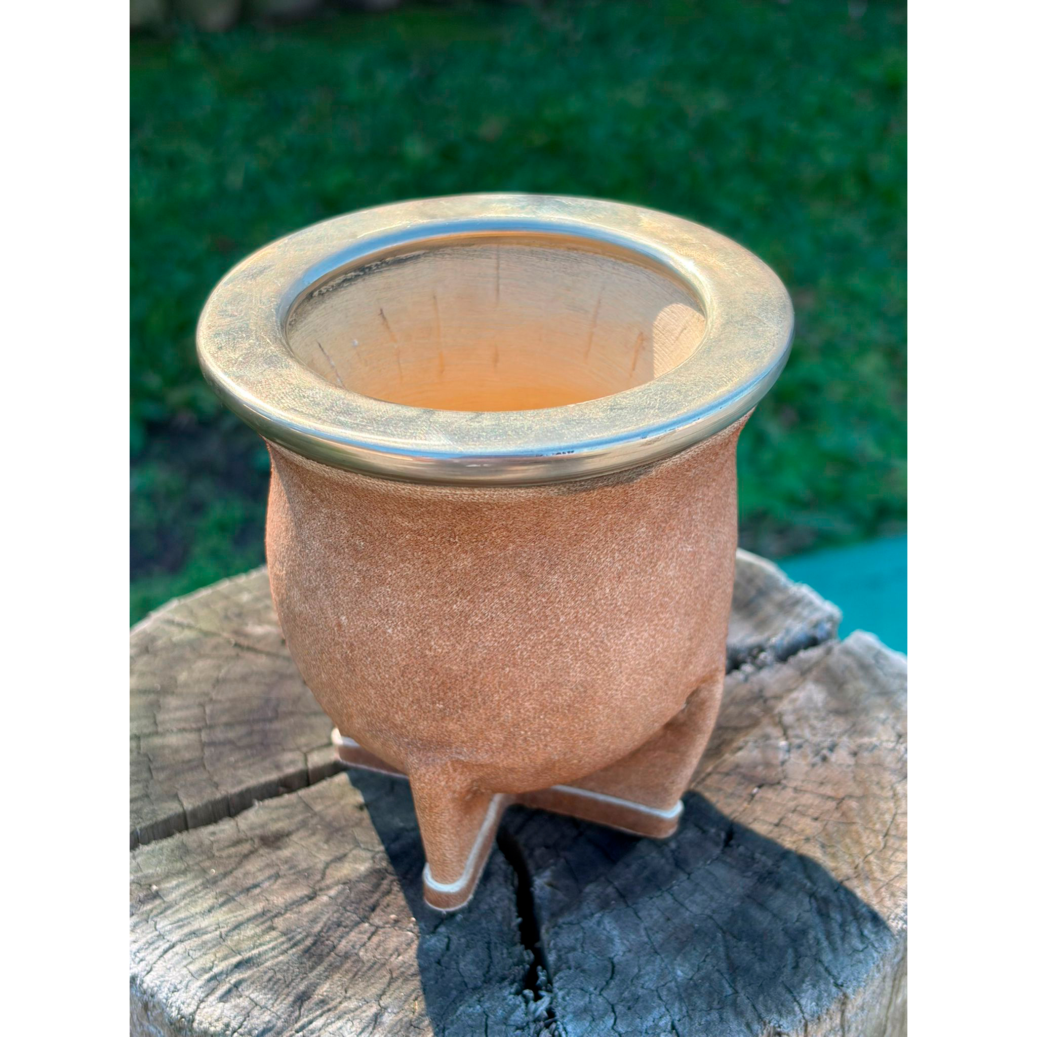 Mate forrado Cuero b/alpaca