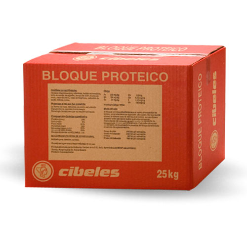Bloque CIBELES Proteico x 25kgs rojo (REG.11621)