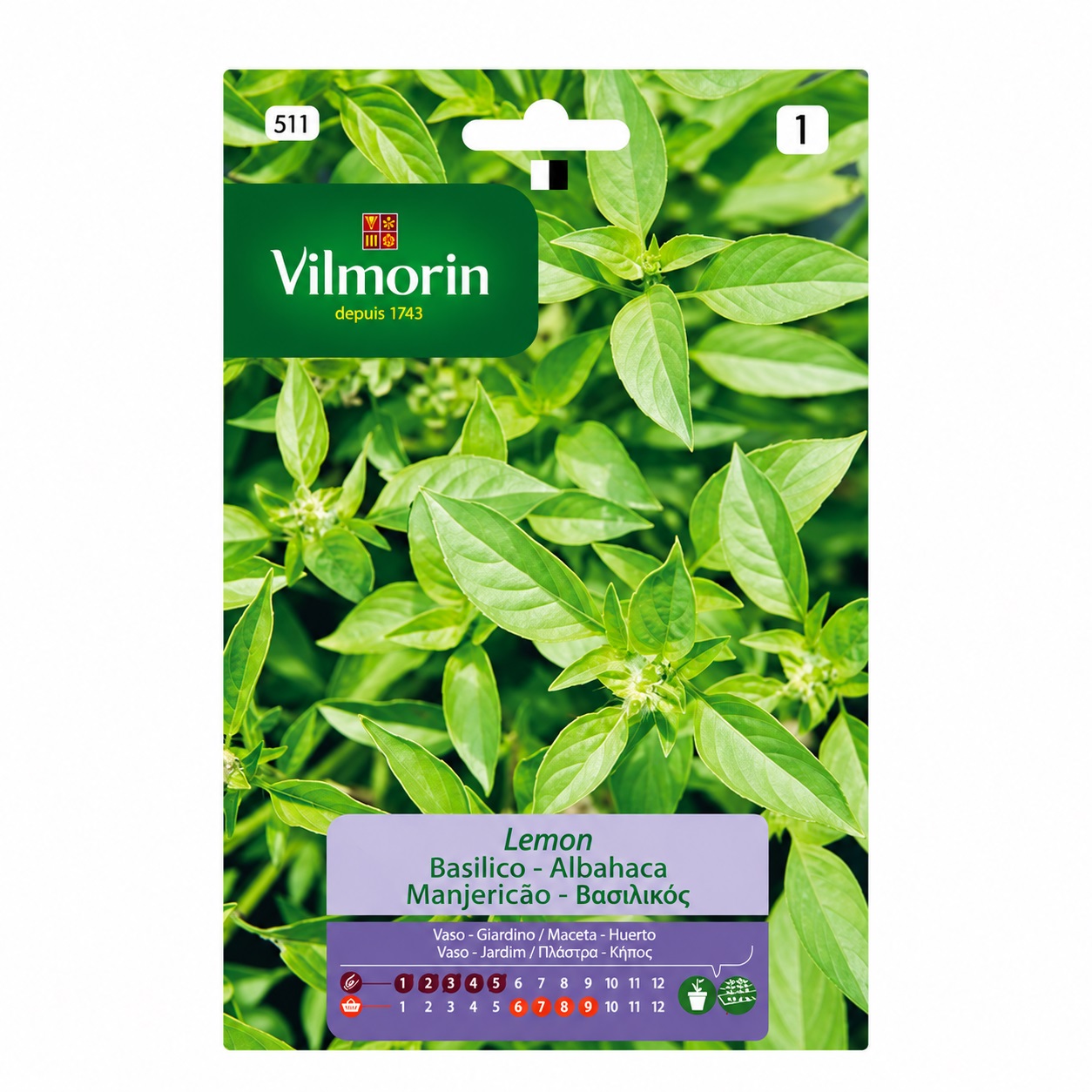 Semilla de albahaca lemon Vilmorin (511)