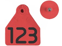 Caravanas Allflex No.12 Numeradas  rojas