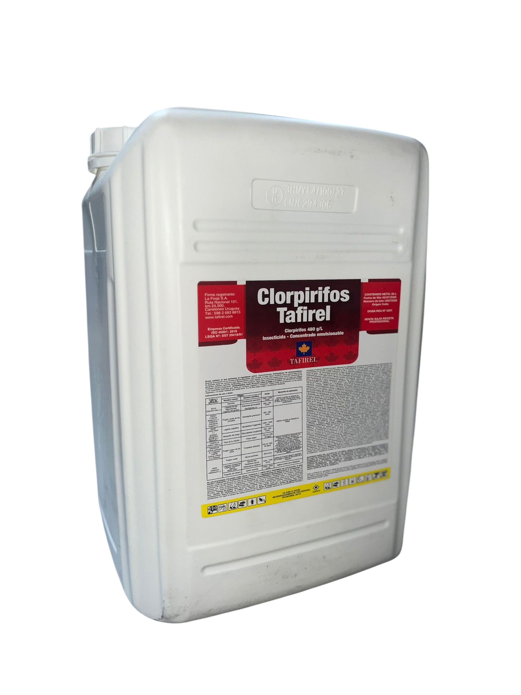 Clorpirifos TAFIREL x 20 lts.