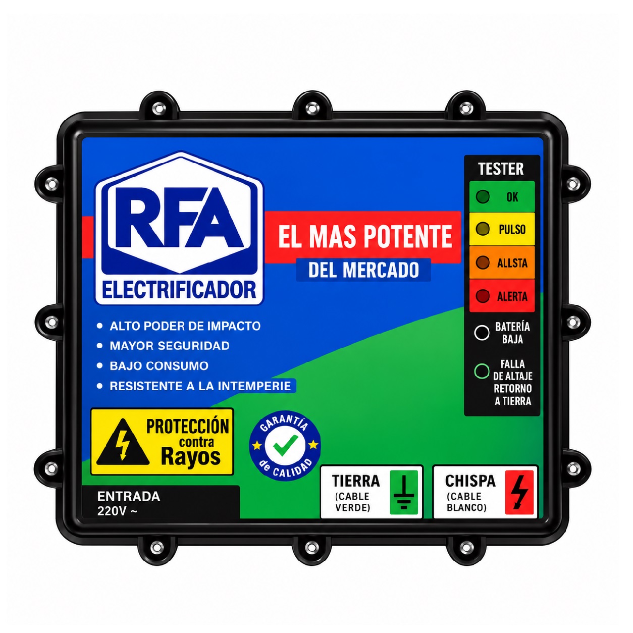 Electrificador RFA 220V  20 km. (2 Joules)