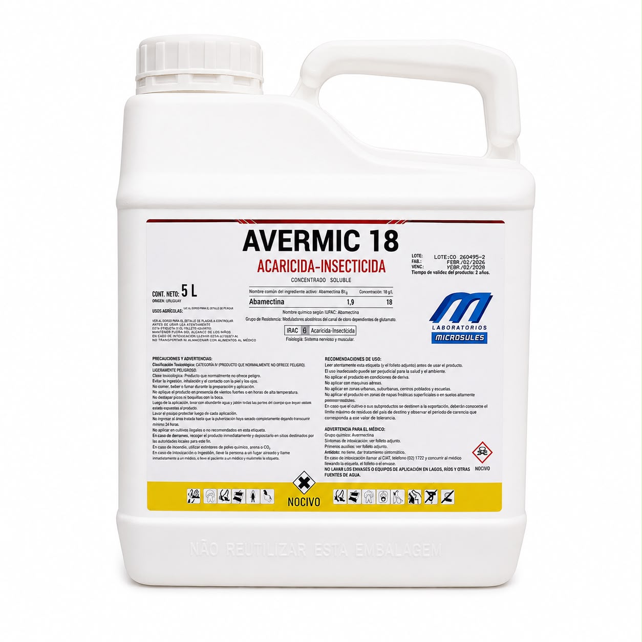 Abamectina AVERMIC 1.8 % x  5 lts.