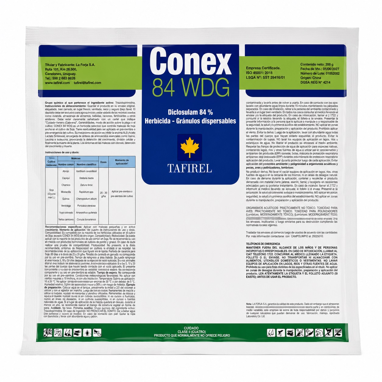 Diclosulam CONEX 200 gramos 