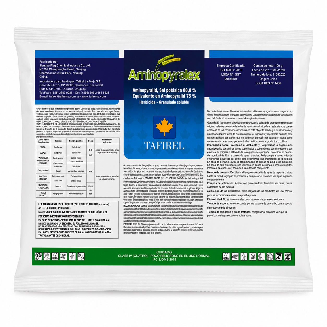 Aminopyralid AMINOPYRALEX x 100 grs. (88.8%)