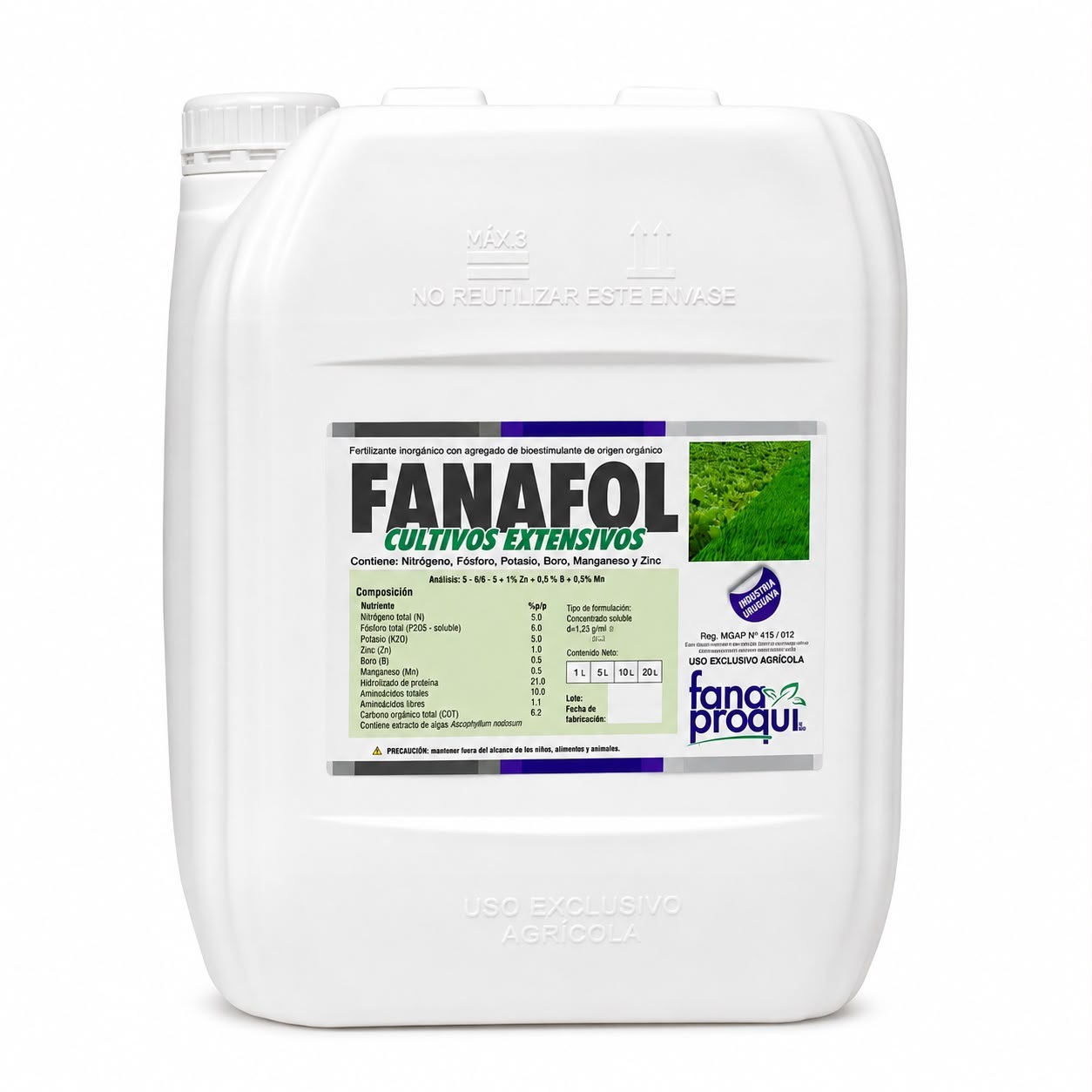 Fertilizante Fanafol Cultivos extensivos x 20lts