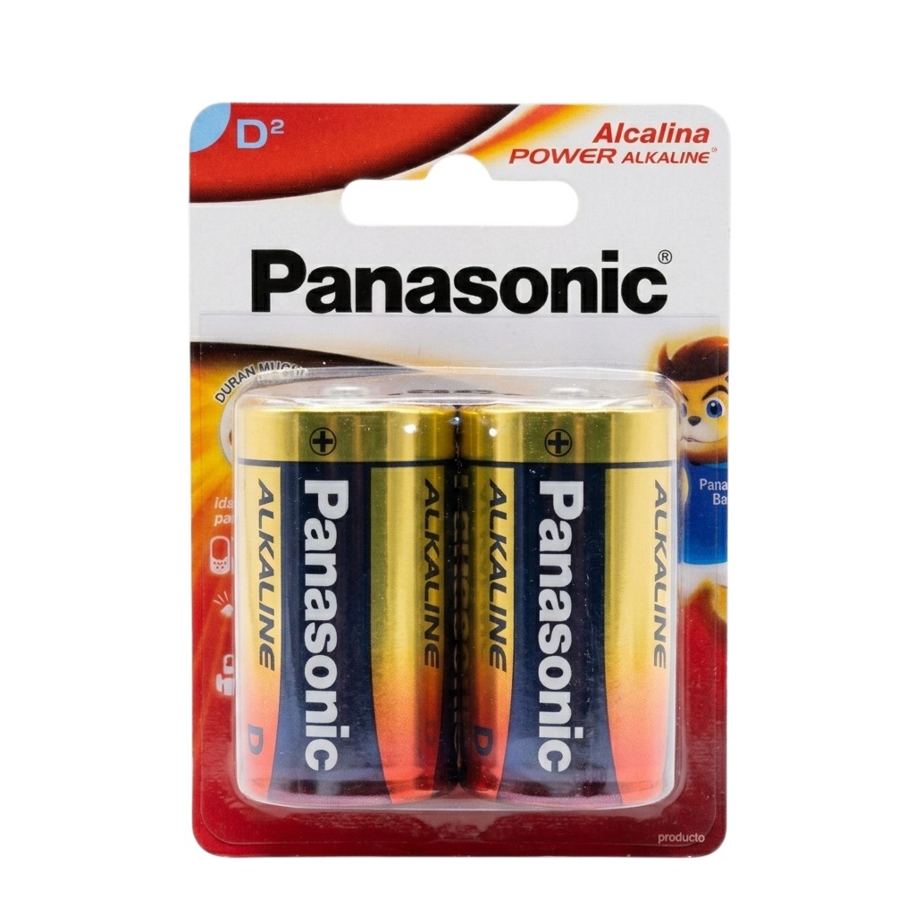 Pilas PANASONIC grandes alcalinas x 2 unids.