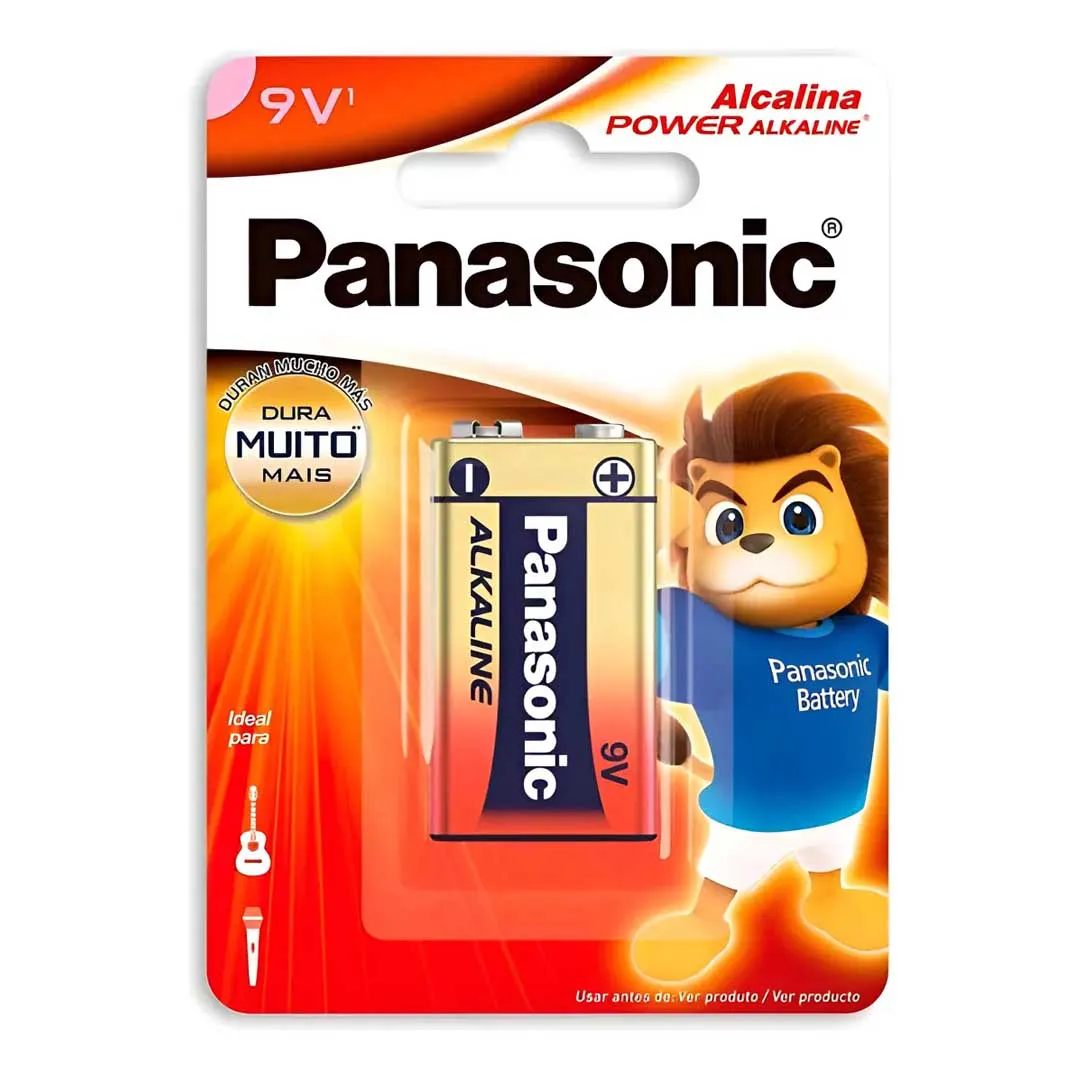 Bateria 9 V alkalina PANASONIC