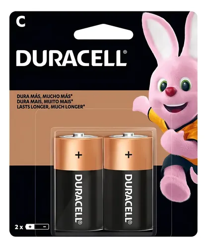 Pilas medianas C x 2 DURACELL