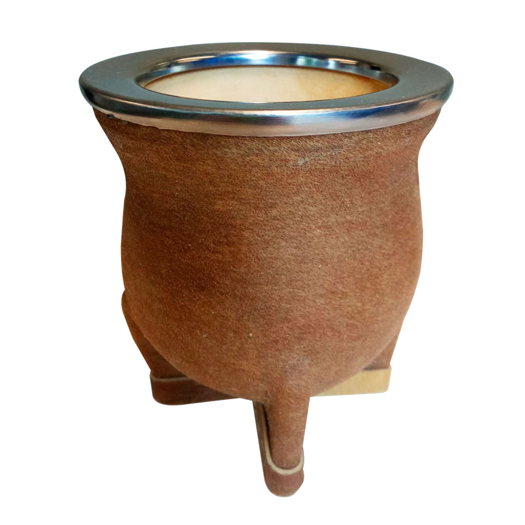 Mate forrado cuero crudo camionero acero