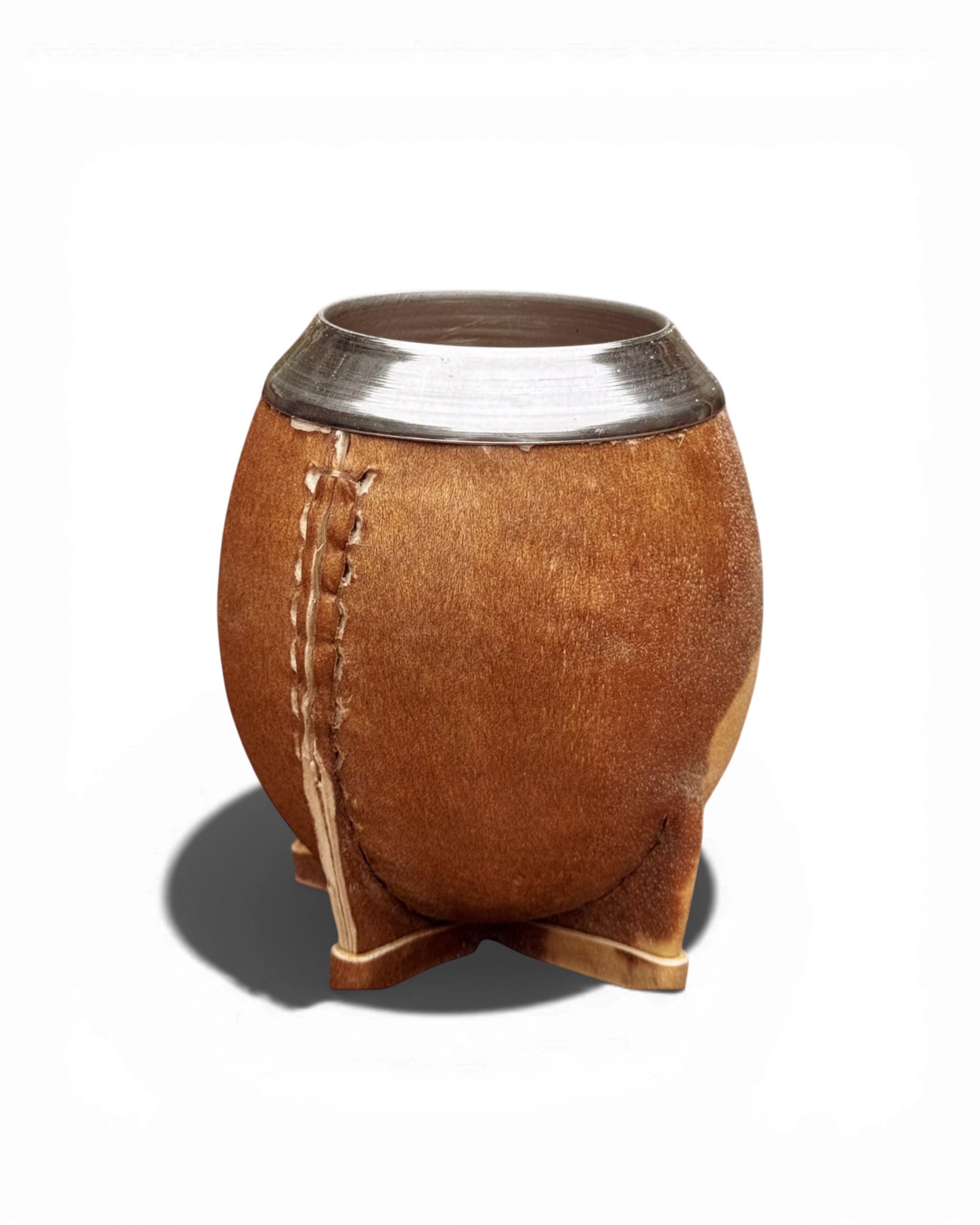 Mate forrado cuero crudo torpedo acero