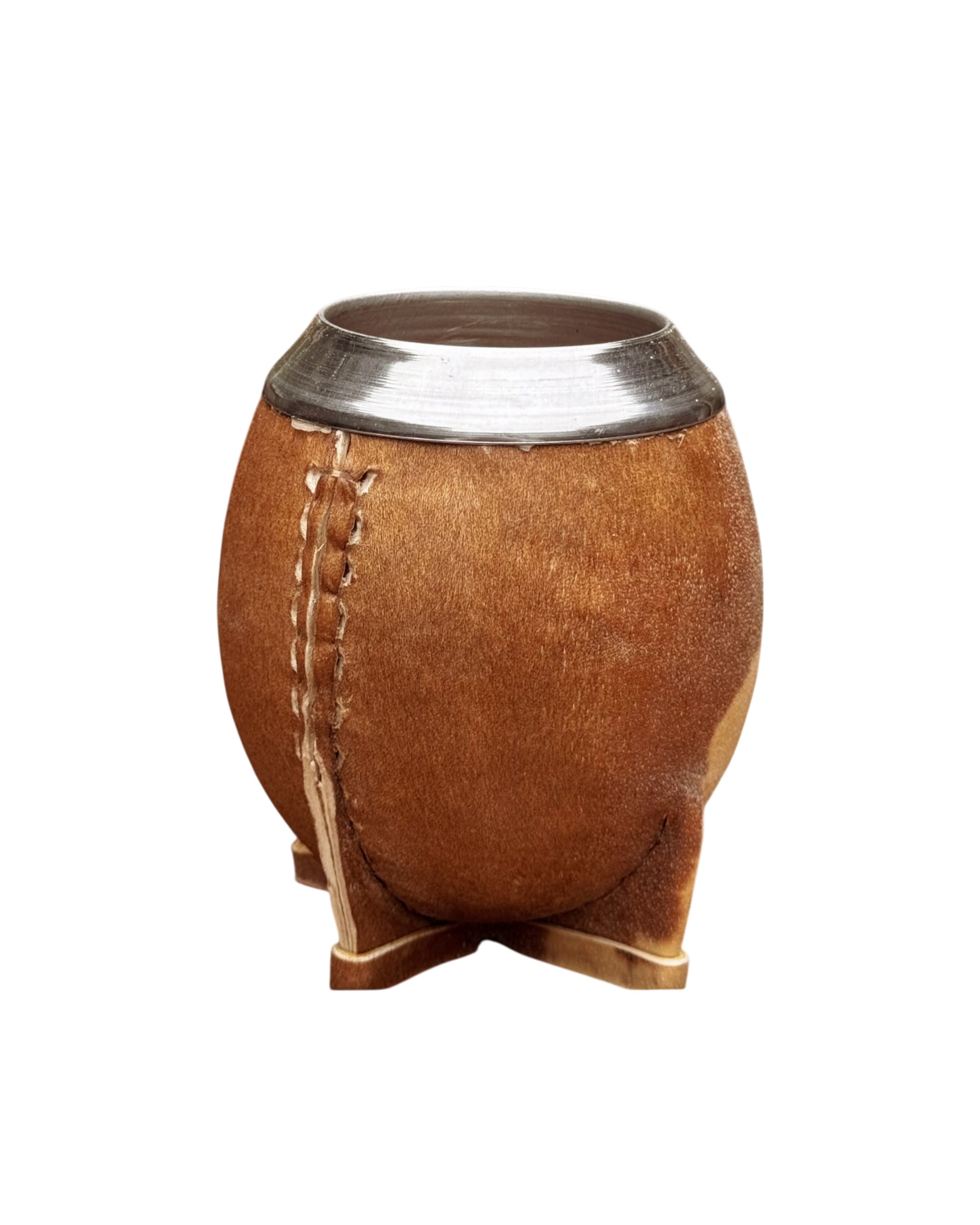 Mate forrado cuero crudo torpedo acero