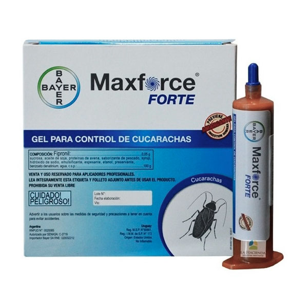 Cucarachicida maxforce gel x jeringa de 30gr.
