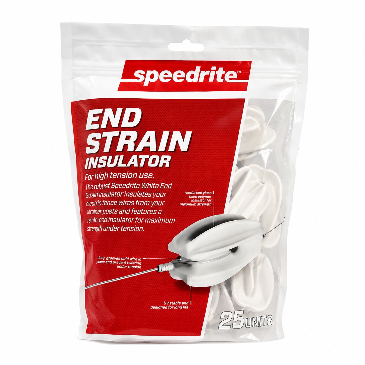 Aisladores arranque SPEEDRITE blanco x 25 unidades