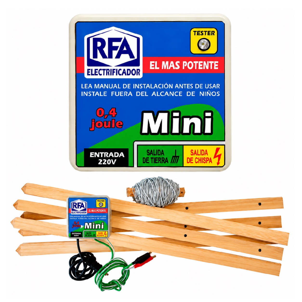 Electrificador RFA Mini 220V con kit (0.4 Joules)