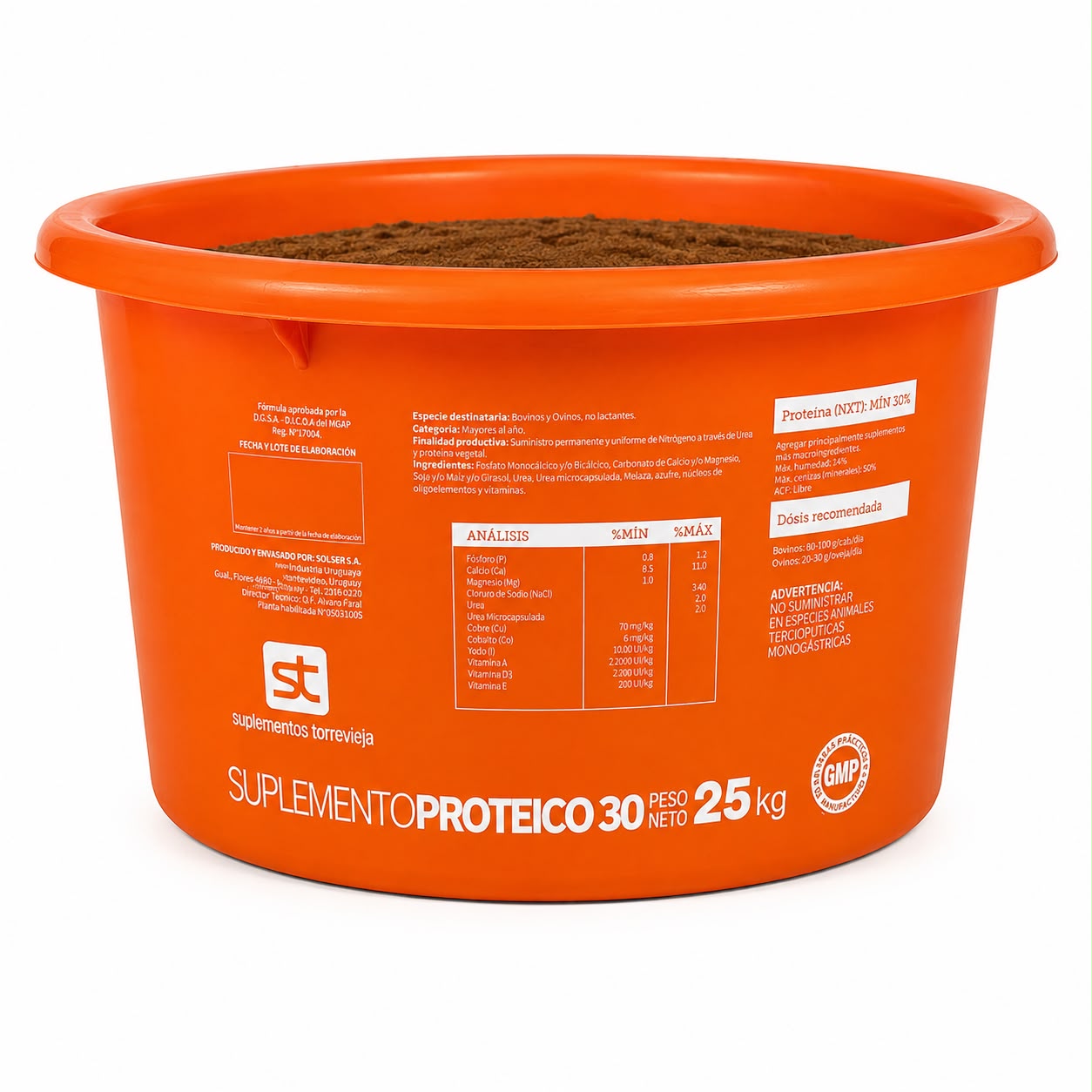 Bloque TORREVIEJA proteico 30 balde x 25 kgs. (REG.17004)