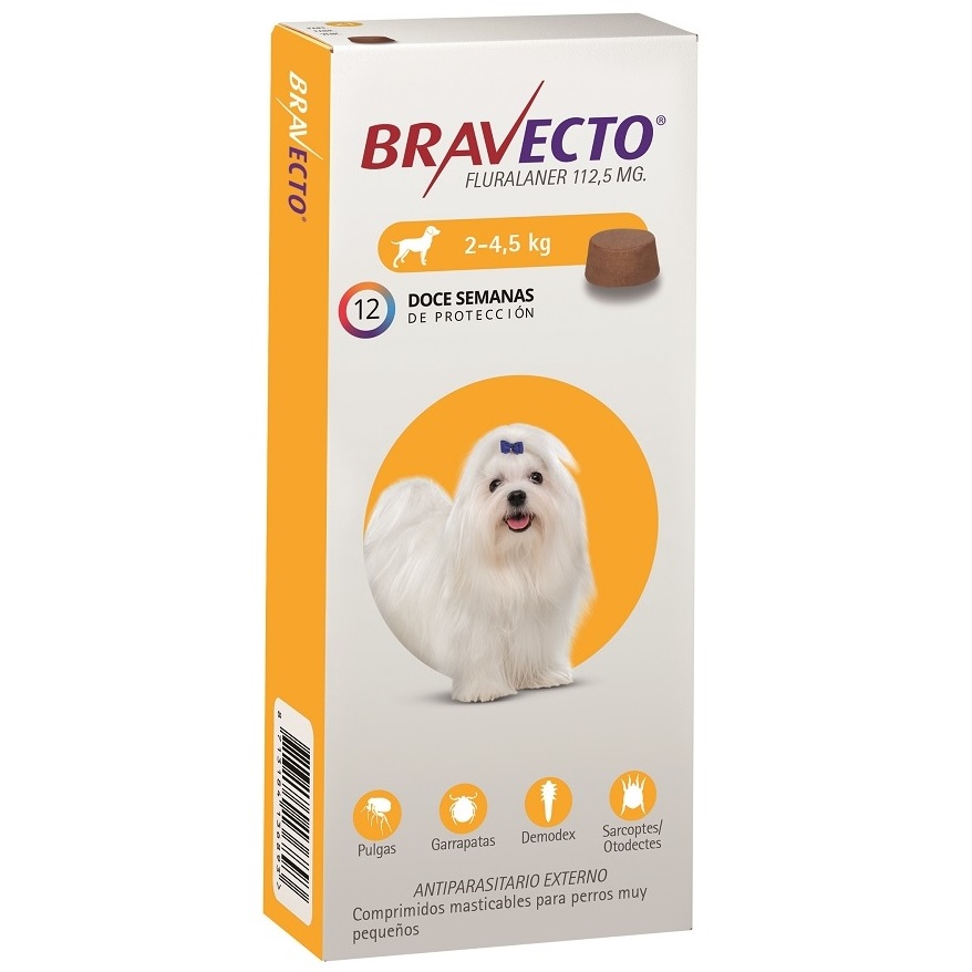 Bravecto  112.5 mg. (2 a 4.5 kgs.)