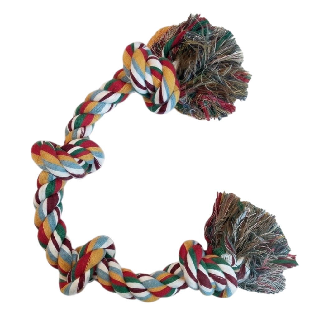 Hueso de cuerda Multicolor 4 nudos 54 cmts. 360 grs. (8158)