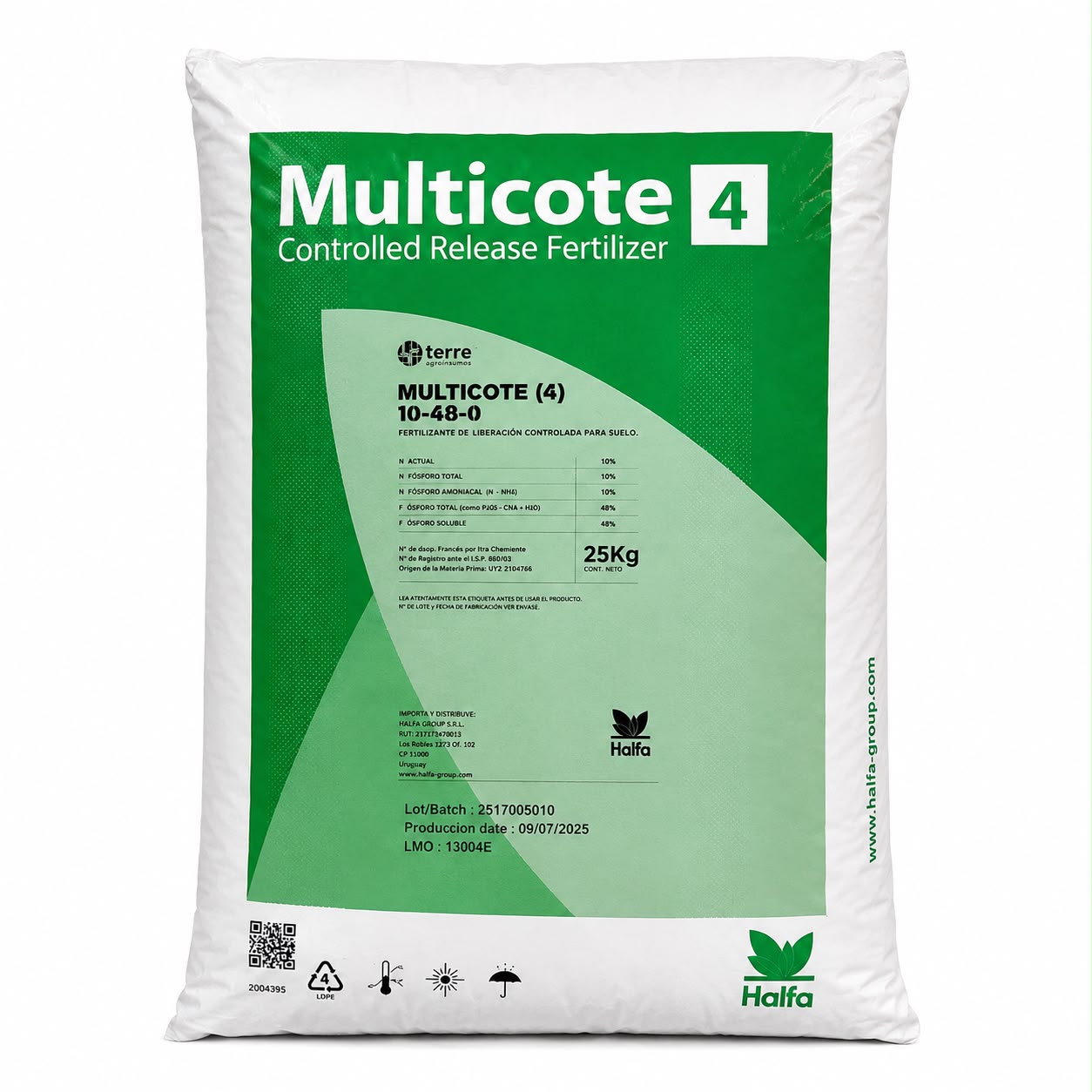 Fertilizante Multicote (4M) 10-48/48-0 x ton.