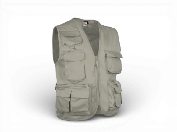 Chaleco de pesca SAFARI gris 