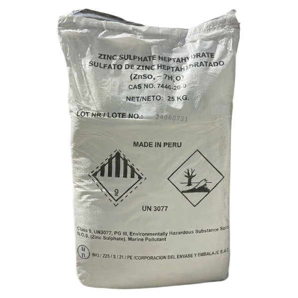 Sulfato de Zinc x 25 kgs.