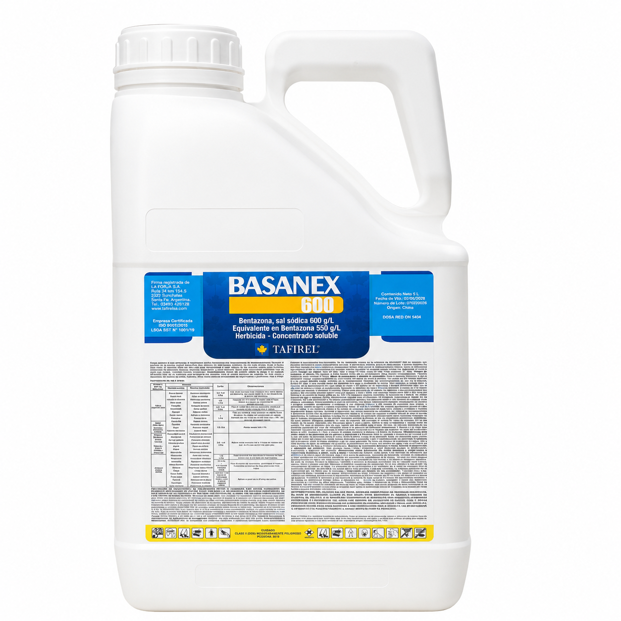 Bentazona BASANEX 600 x 5 lts.