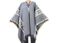 Poncho pampa algodon azul