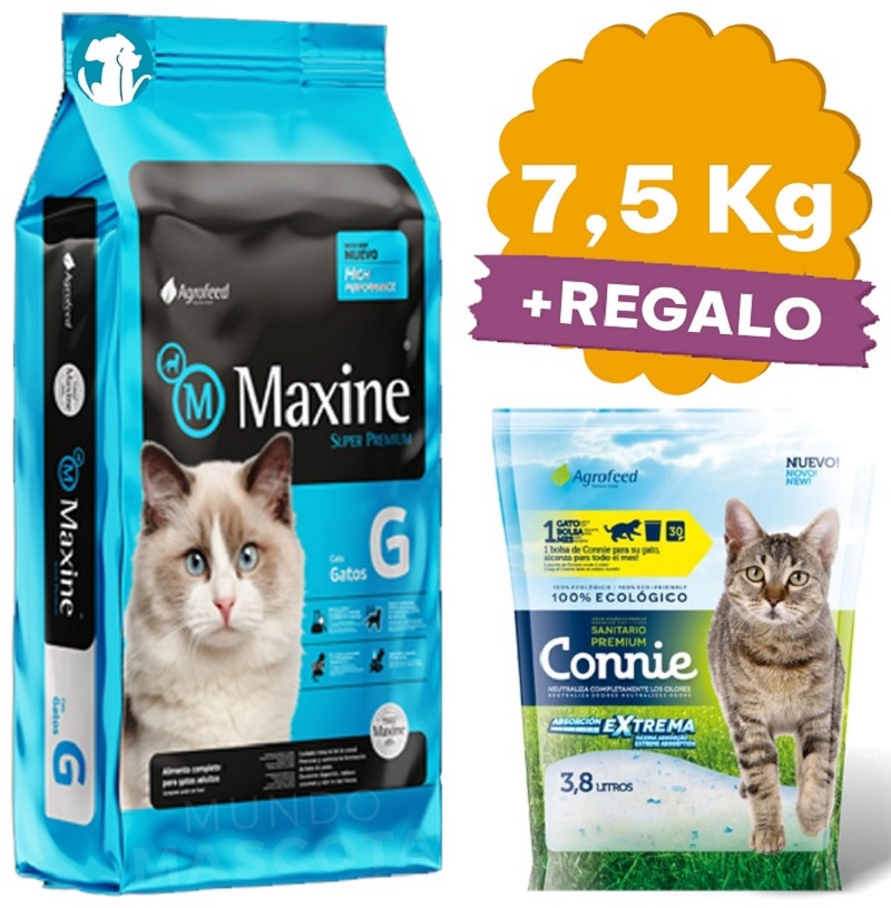 Racion MAXINE Gato x 7.5 kgs. 
c/ Sanitario connie x 3.8 lts. de regalo