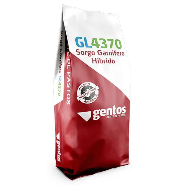 Sorgo granifero GENTOS 4370 PP x 600.000 semillas con insecticida + Fluxofenim