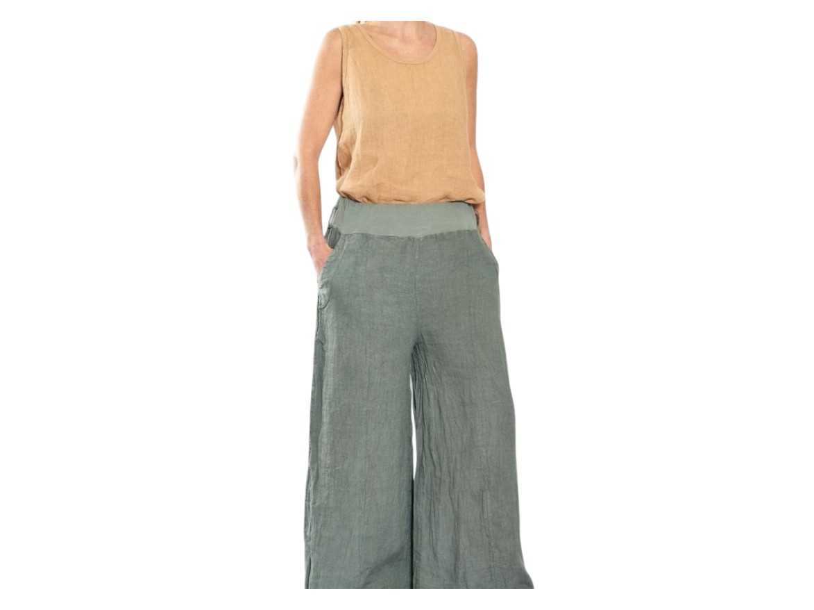 Pantal�n palazzo QUILLAPI de lino