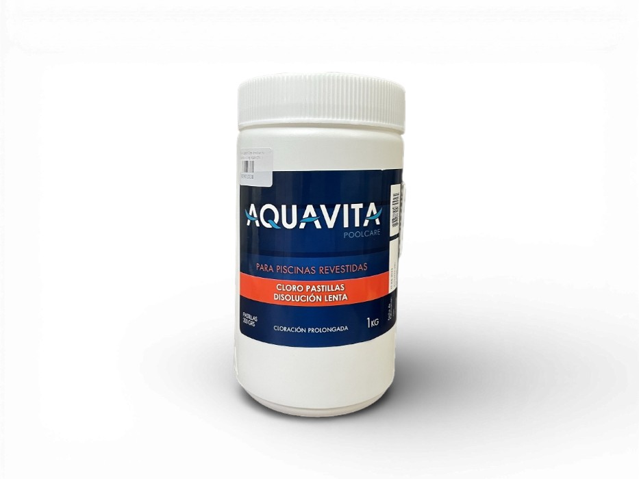 Cloro pastillas disolucion lenta x 1 kg AQUAVITA (80952)