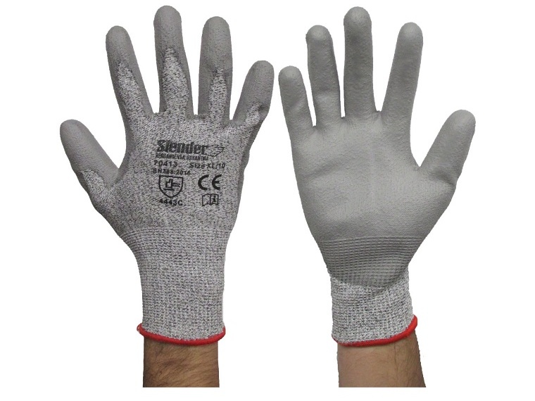Guantes anticorte PU en palma SLENDER T.10