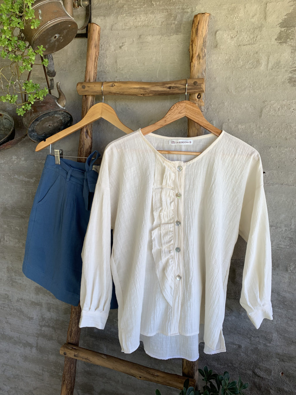  Blusa Azalea Crudo LA BORDONA