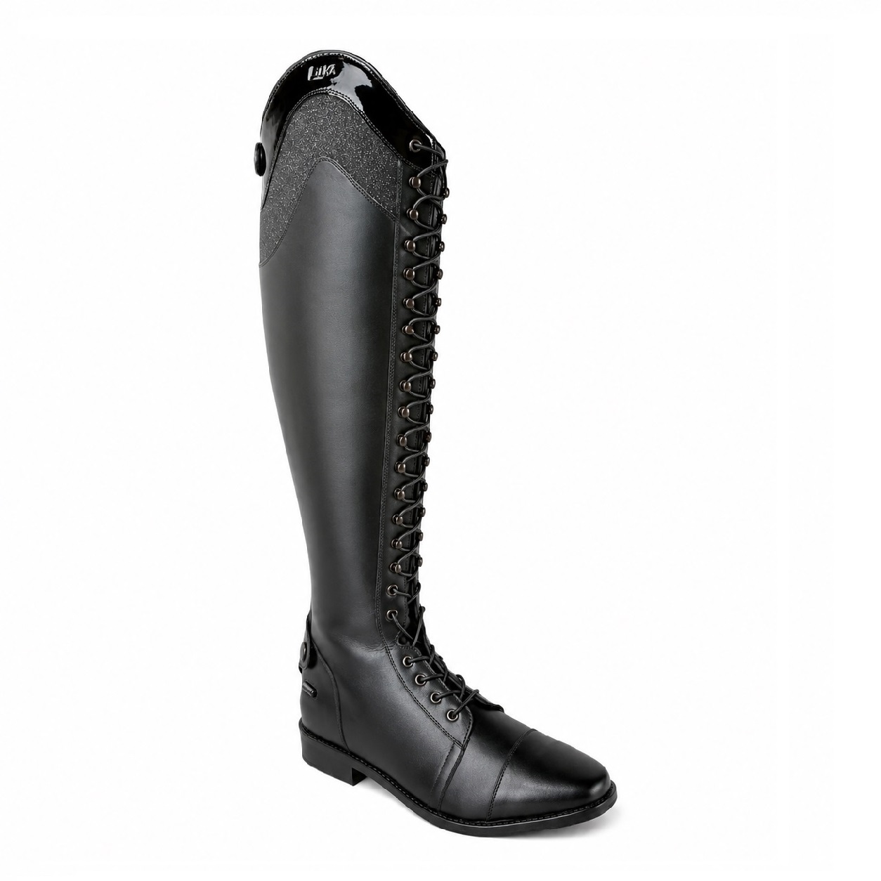 Bota equitaci�n EFEKA de cuero negra con brillos BEQ1931 