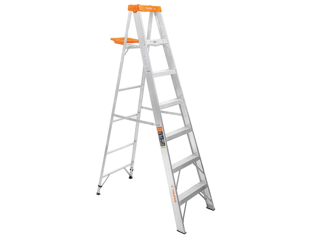 Escalera aluminio 7 escalones 2.13mts TRUPER EST-26