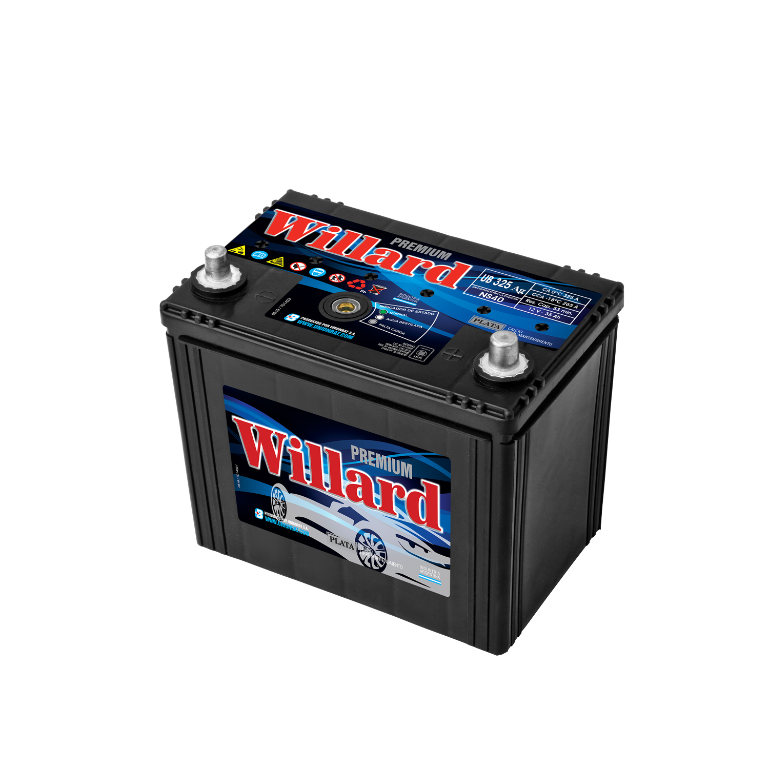 Bateria WILLARD 12V-65AMP FREE UB325 Der. (580051)