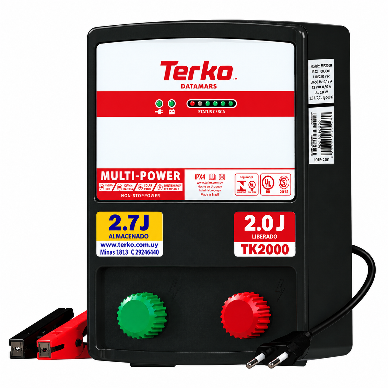 Electrificador TERKO comb.  70km 2.7j TK2000 Multipower