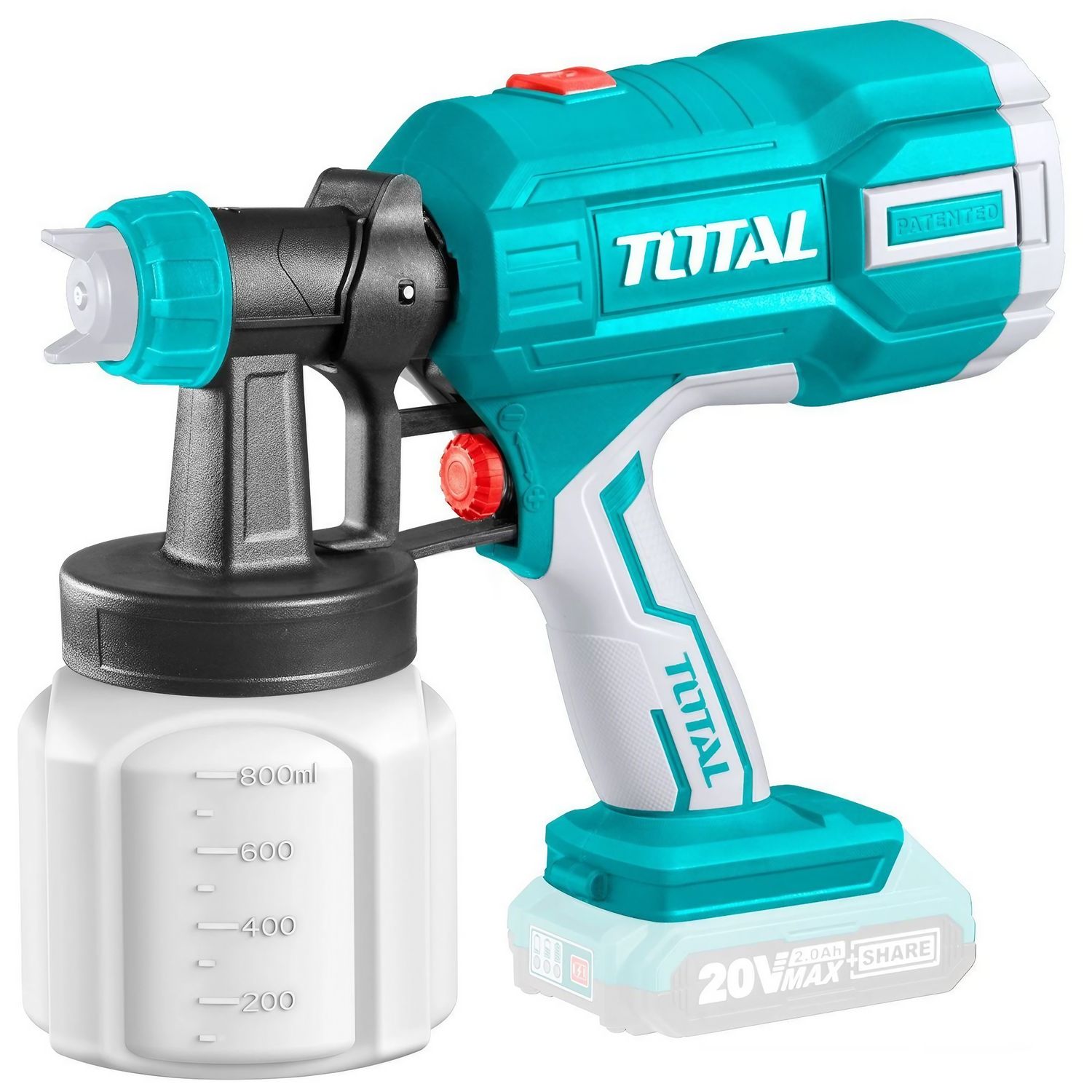 Pistola de pintar 20v litio 800ml bat.no inc TOTAL TSGLI2003