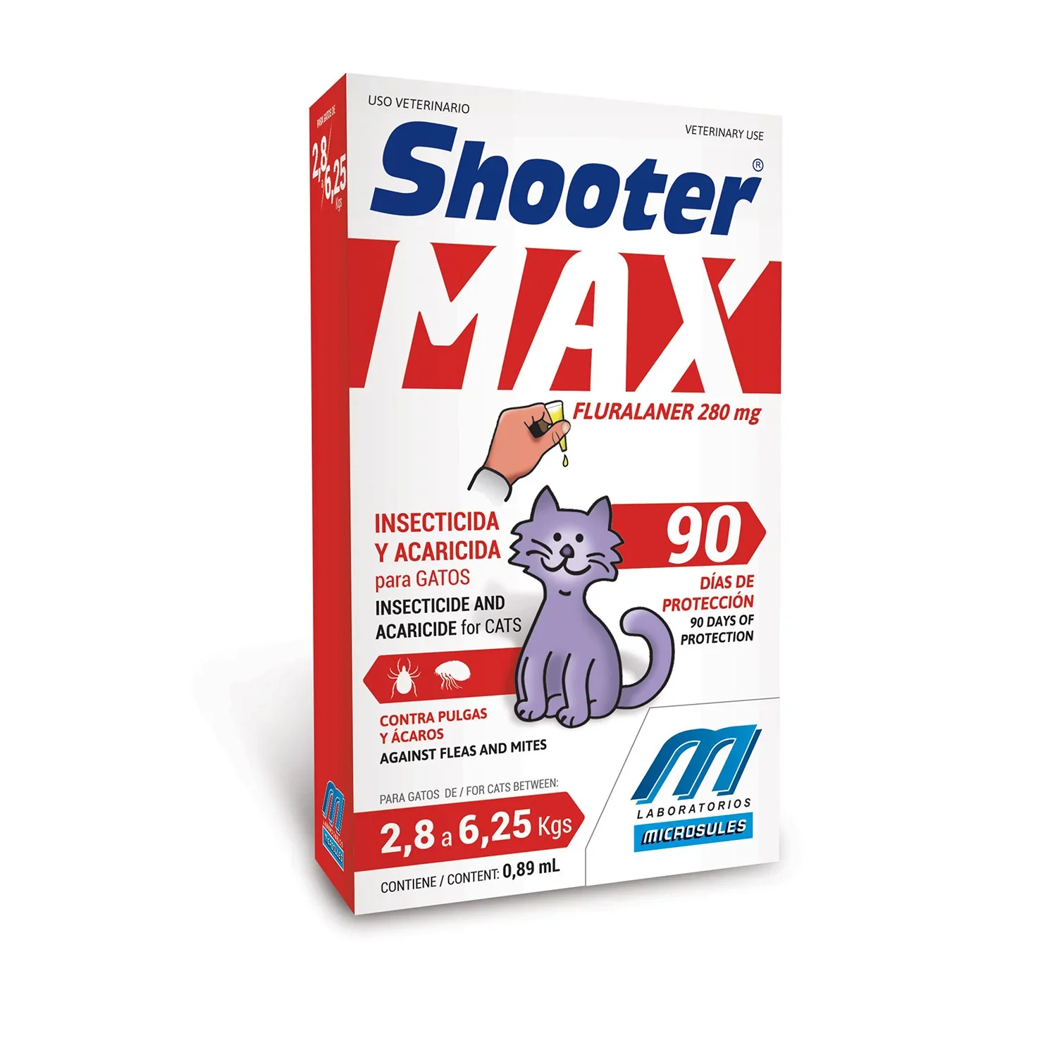 Pipeta SHOOTER Max p/gatos (2.8 a 6.5 kg)