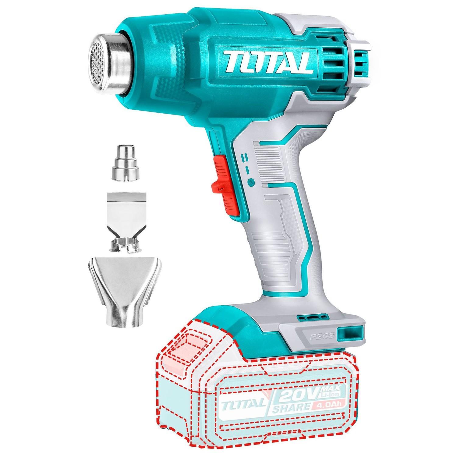 Pistola de calor 20V 2 intencidades s/bat (TBLI2002)