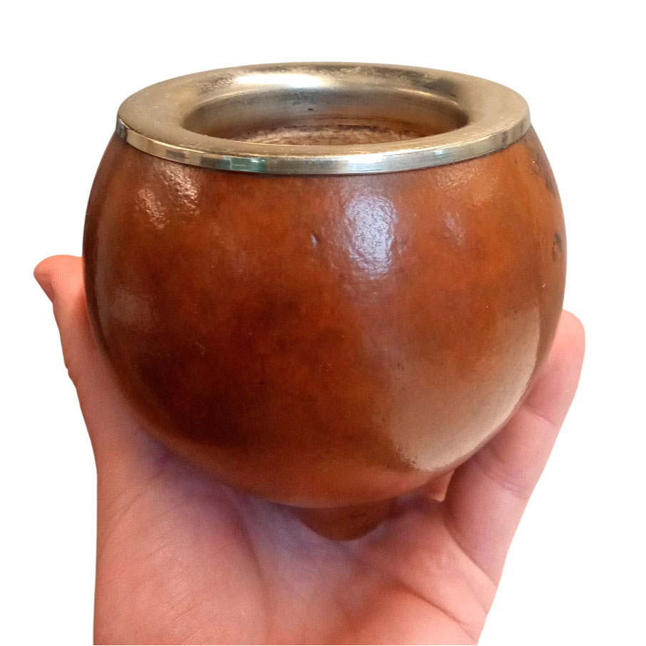Mate boquilla chata alpaca