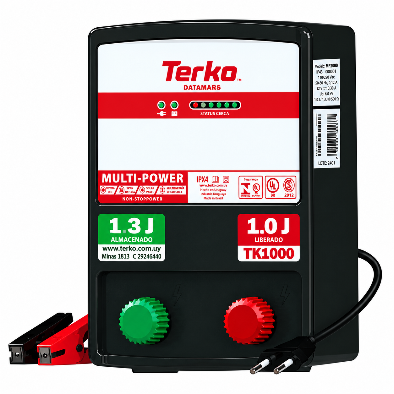 Electrificador TERKO 220V 1j 40 km TKE1000