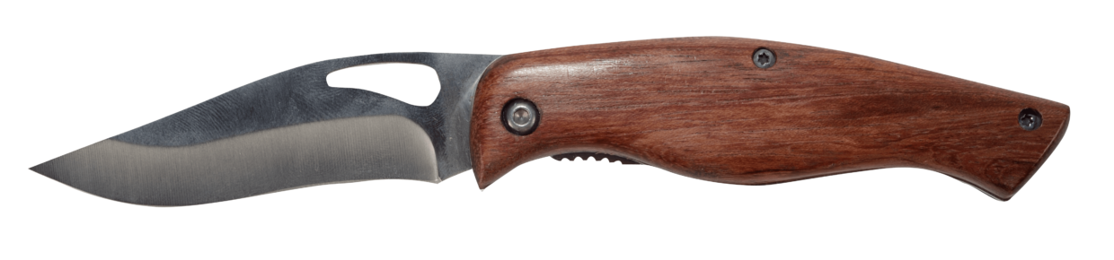 GREENMILL Cuchillo tipo navaja acero y madera 21cm (262CF)