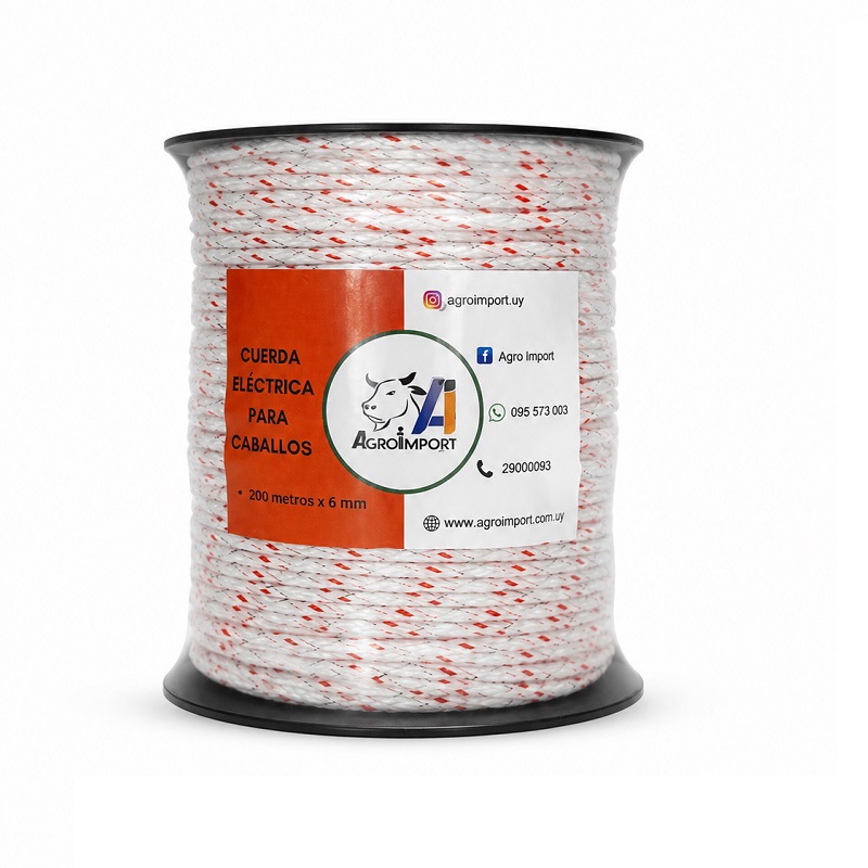 Cuerda electrica 6mm 200mt. AGRO IMPORT (A615)