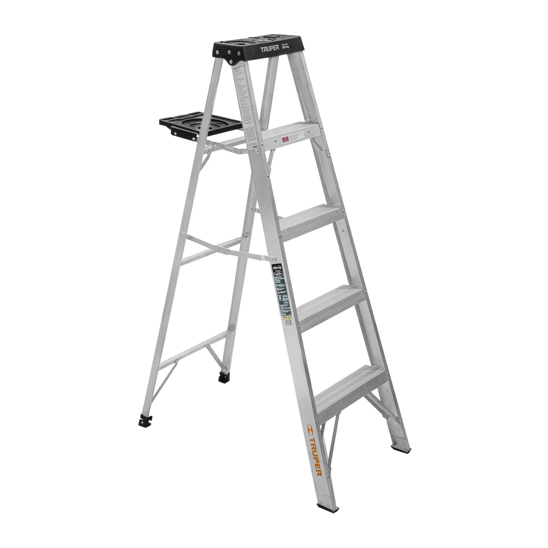 Escalera alum.  5 escalones 1.52mts TRUPER EST-34