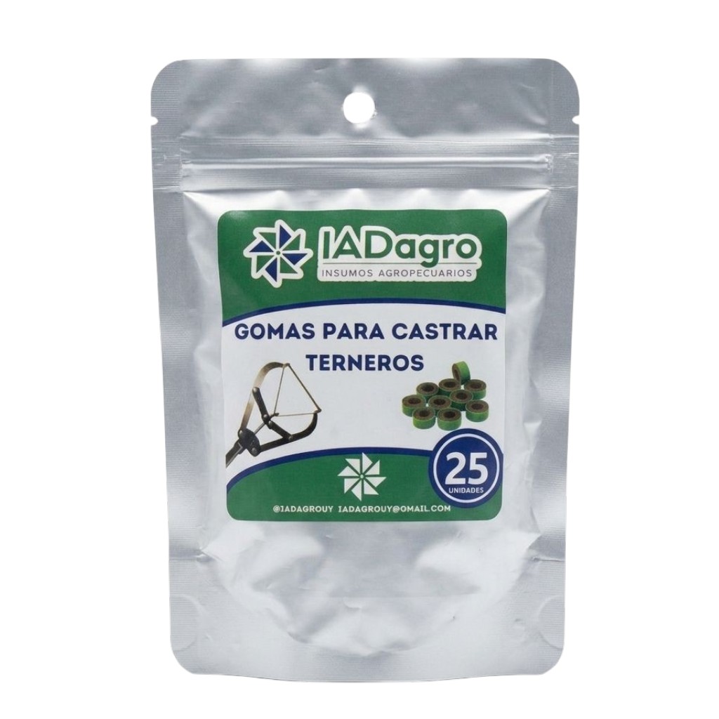 Gomas p/castrar terneros x 25 unid. IAD AGRO