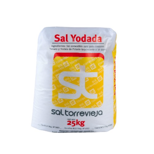 Sal TORREVIEJA fina yodada x 25 Kgs.