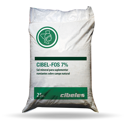 Sal mineral CIBELES CIBEL-FOS 7% x 25 Kgs.